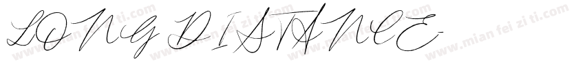 LONG DISTANCE字体转换